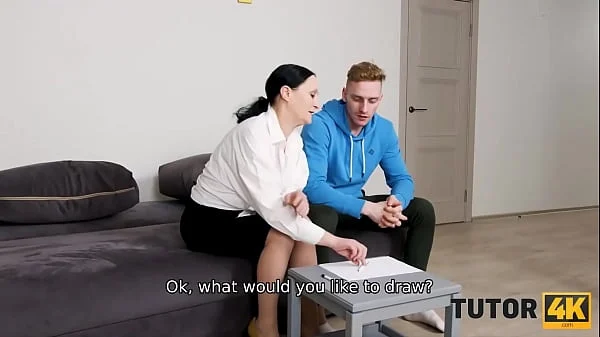 TUTOR4K. Mature woman didnt expect her new student to behave like this
