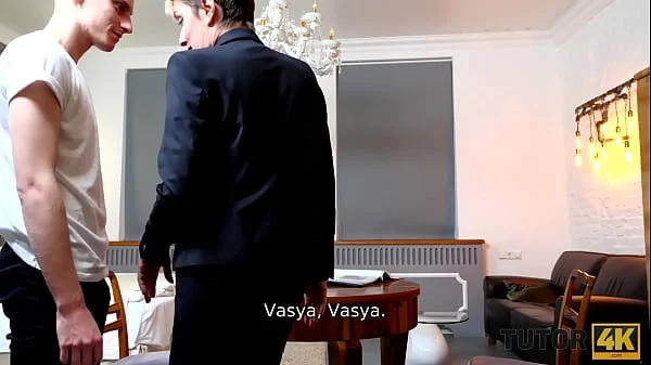 TUTOR4K. Strict tutor doesnt mind having quick sex with new student