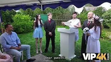 VIP4K. Happy Marriage is the Bride’s Big Natural Tits