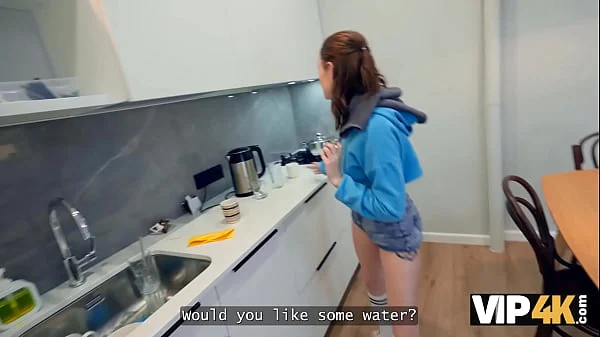 VIP4K. Hot girl from Russia is showing her natural body and gives first ANAL