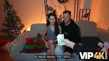 VIP4K. I fucked her in front of Santa