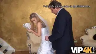 VIP4K. Sweet sexy bride got a special fucking lesson in front of the psychologist