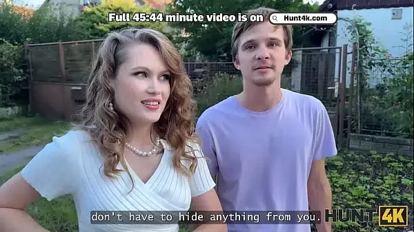 HUNT4K. Hot girl is showing her tits on the street. Hot sex with Una Fairy