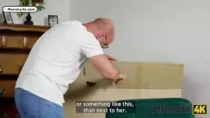 MOMMY4K. My girlfriend, her StepMom with big tits showed me the art of gangbang