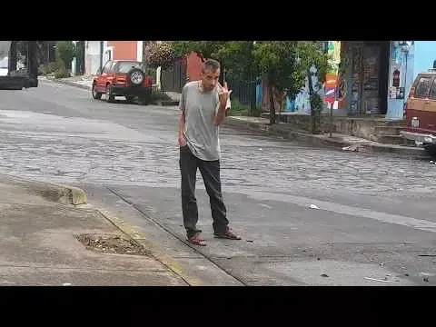 The  flakka drug  Guy on flakka fighting the  air  zombie drug