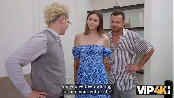 VIP4K. Hot and shy slut is cheating on her husband. Hot sex with Funky Town & Toni Billl