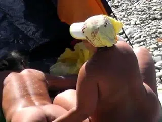 Big Tits and Fat Ass BBW Nudes at the beach