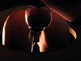 Big tits cuffed horny girl gets fucked roughly by shemale