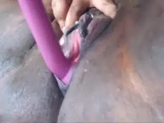 my big black squirting pussy (dildo solo)
