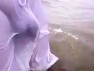 See Through Shorts at the Beach